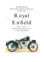 Royal Enfield SPRING FRAME O.H.V. 250cc CLIPPER 1954 Workshop Maintenance Manual preview