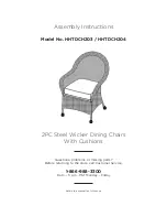 Предварительный просмотр 1 страницы Royal garden Hacienda Wicker Dining Chair HHTDCH203 Assembly Instructions Manual