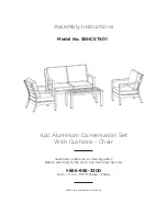 Preview for 13 page of Royal garden Manchester Bay 4pc Aluminum Conversation Set With Cushions Loveseat SBHCST401 Assembly Instructions Manual