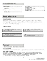 Preview for 2 page of Royal garden URA03801A Use And Care Manual