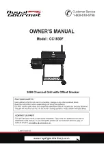 ROYAL GOURMET CC1830F Owner'S Manual предпросмотр