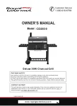 ROYAL GOURMET Deluxe CD2030 Owner'S Manual preview