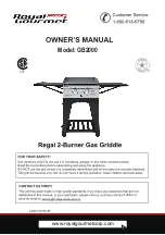 ROYAL GOURMET GB2000 Owner'S Manual preview