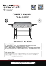 ROYAL GOURMET GB4001 Owner'S Manual preview