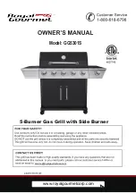 ROYAL GOURMET GG5301S Owner'S Manual preview