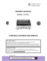 ROYAL GOURMET PD1201 Owner'S Manual preview
