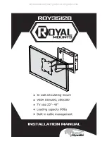 Preview for 1 page of Royal Mounts ROY3512B Installation Manual