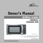 Preview for 1 page of Royal Sovereign International RCMW25-1000SS Owner'S Manual