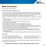 Предварительный просмотр 3 страницы Royal Sovereign International RPH-260G Owner'S Manual