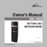 Preview for 1 page of Royal Sovereign International RWD-1600B Owner'S Manual