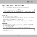 Preview for 3 page of Royal Sovereign International RWD-1600B Owner'S Manual