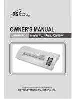 Royal Sovereign NPH-1200N Owner'S Manual preview