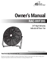 Royal Sovereign RAC-HVF20S Owner'S Manual preview