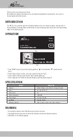 Preview for 2 page of Royal Sovereign RCD-2120 Owner'S Manual