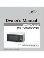 Royal Sovereign RMW900-25W Series Owner'S Manual preview