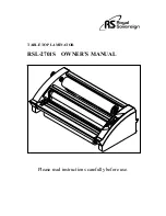 Preview for 1 page of Royal Sovereign RSL2701S Owner'S Manual