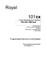Preview for 1 page of Royal 101cx Owner'S Manual