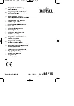 Preview for 1 page of Royal 11011 Original Operating Instructions