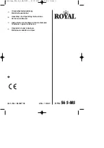 Предварительный просмотр 1 страницы Royal 11031 Assembly And Operating Instructions Manual