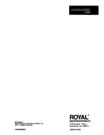 Предварительный просмотр 6 страницы Royal 112MX Operation Manual