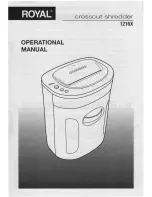 Предварительный просмотр 1 страницы Royal 1216X Operational Manual