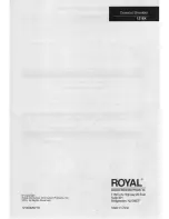 Preview for 8 page of Royal 1216X Operational Manual