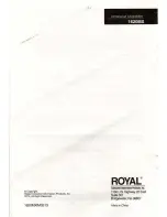 Предварительный просмотр 8 страницы Royal 1620MX Operation Manual