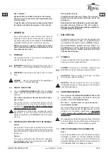 Preview for 9 page of Royal 1950 Instructions For Use And Maintenance Manual