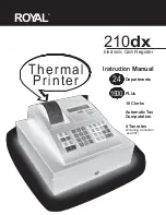 Royal 210DX Instruction Manual preview