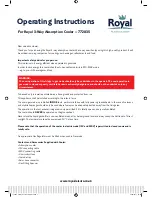 Royal 772835 Operating Instructions preview