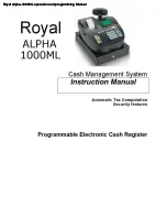 Royal ALPHA lOOOML Instruction Manual preview