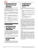 Preview for 20 page of Royal BAITA Instructions For Use And Maintenance Manual