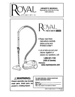 Royal cnister ry3000 Owner'S Manual preview