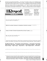 Preview for 33 page of Royal Handy ultra Operating Manual