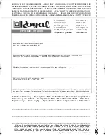 Preview for 45 page of Royal Infinity UP1LIGHT Operating Manual