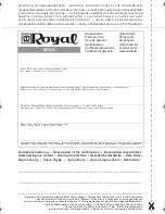 Предварительный просмотр 53 страницы Royal m7020 Operating Manual