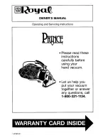 Preview for 1 page of Royal Prince Owner'S Manual