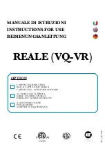 Royal REALE Instructions For Use Manual preview