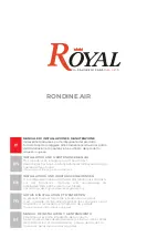 Royal RONDINE AIR Installation And Maintenance Manual предпросмотр