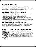 Preview for 4 page of Royal ROY2216 Installation Manual