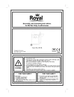 Royal ROYAL PARTY 353794 Assembly And Operating Instructions Manual предпросмотр