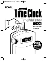 Royal TimeMaster TC100 Instruction Manual preview