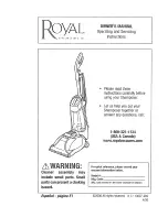 Royal Vacuum Cleaner Owner'S Manual предпросмотр