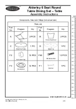 Предварительный просмотр 3 страницы Royalcraft Alderley 6 Seat Round Table Dining Set – Table Assembly Instructions