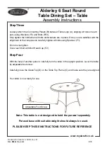 Предварительный просмотр 5 страницы Royalcraft Alderley 6 Seat Round Table Dining Set – Table Assembly Instructions