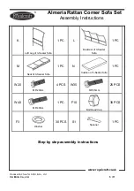 Preview for 5 page of Royalcraft Almeria Rattan Corner Sofa Set Assembly Instructions Manual