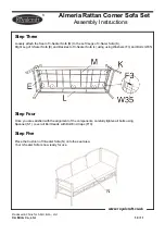 Предварительный просмотр 10 страницы Royalcraft Almeria Rattan Corner Sofa Set Assembly Instructions Manual