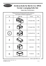 Preview for 3 page of Royalcraft Armless Sofa Assembly Instructions Manual