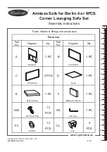 Preview for 4 page of Royalcraft Armless Sofa Assembly Instructions Manual