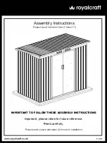 Royalcraft ASCOT 1 Assembly Instructions Manual предпросмотр